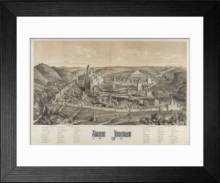 Framed Print : Ancient Jerusalem, A. D. 65 Framed Print : Ancient Jerusalem, A. D. 65