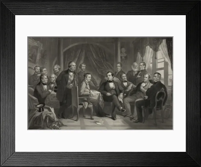 Framed Print : Washington Irving and his literary friends at Sunnyside Framed Print : Washington Irving and his literary friends at Sunnyside