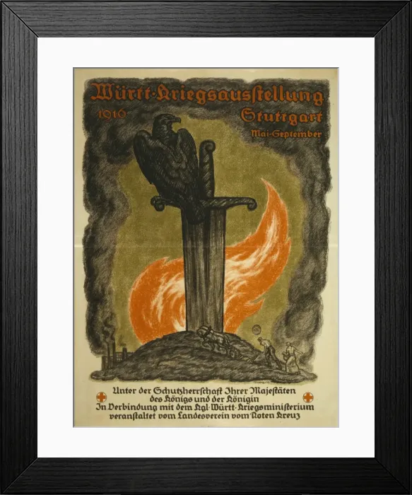 Framed Print : Wortt. Kriegsausstellung, 1916 Stuttgart Mai-September Framed Print : Wortt. Kriegsausstellung, 1916 Stuttgart Mai-September