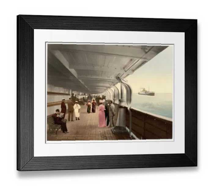 Framed Print : Maria Theresia, Promenade Deck, North German Lloyd, Royal Ma Framed Print : Maria Theresia, Promenade Deck, North German Lloyd, Royal Ma