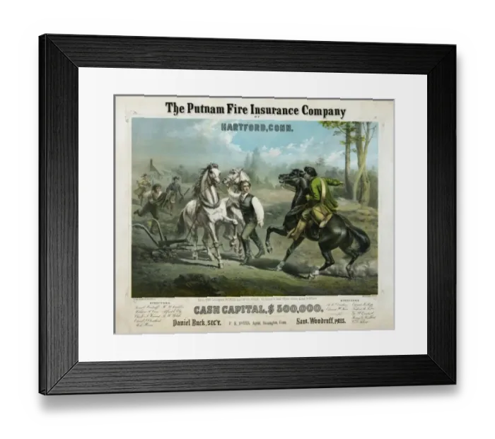 Framed Print : The Putnam Fire Insurance Company of Hartford, Conn Framed Print : The Putnam Fire Insurance Company of Hartford, Conn