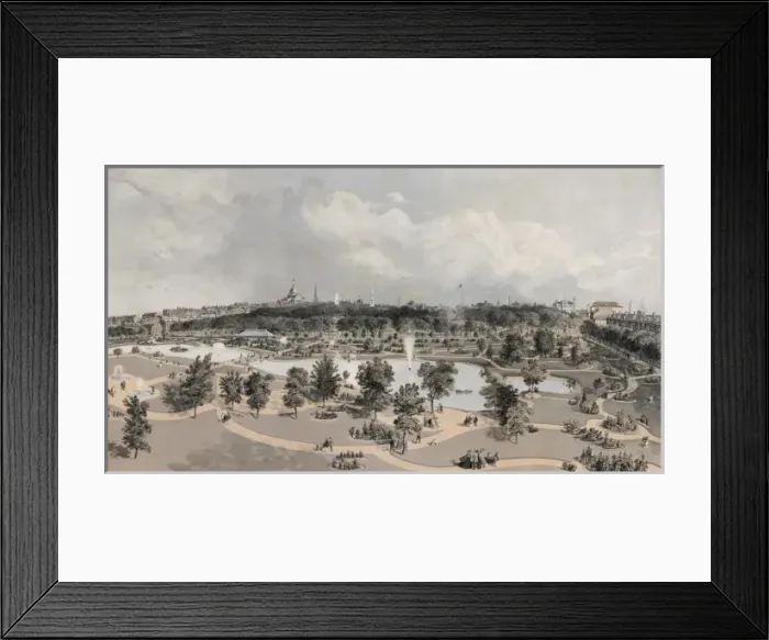 Framed Print : View of the Public Garden & Boston Common - from Arlington S Framed Print : View of the Public Garden & Boston Common - from Arlington S