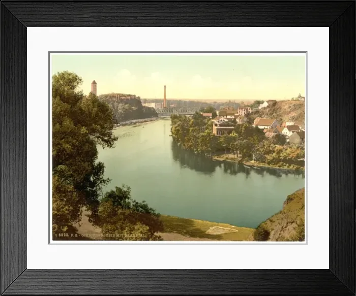 Framed Print : Giebichenstein Ruins and Valley of the Saale, Halle, German Framed Print : Giebichenstein Ruins and Valley of the Saale, Halle, German