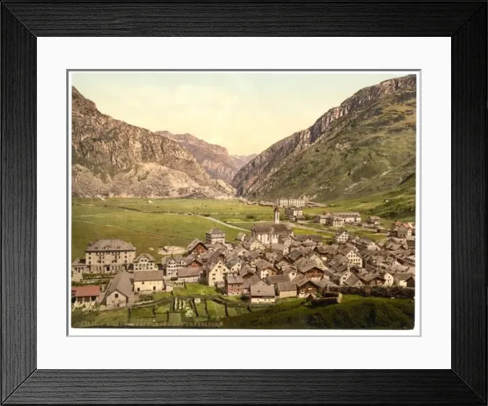 Framed Print : The Ursern Valley, Andermatt, Switzerland Framed Print : The Ursern Valley, Andermatt, Switzerland