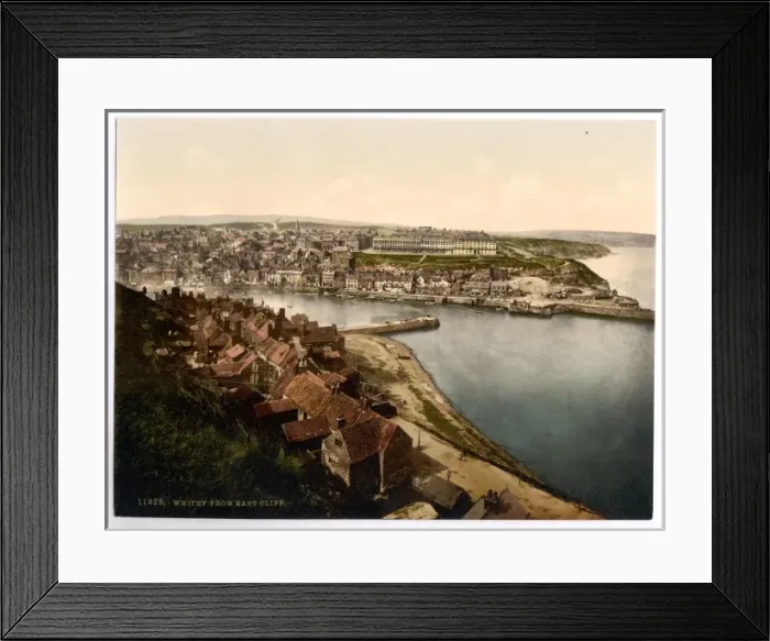 Framed Print : Whitby, from East Cliff, Yorkshire, England Framed Print : Whitby, from East Cliff, Yorkshire, England