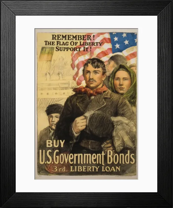 Framed Print : Remember! The flag of liberty - Support it! Buy US governmen Framed Print : Remember! The flag of liberty - Support it! Buy US governmen