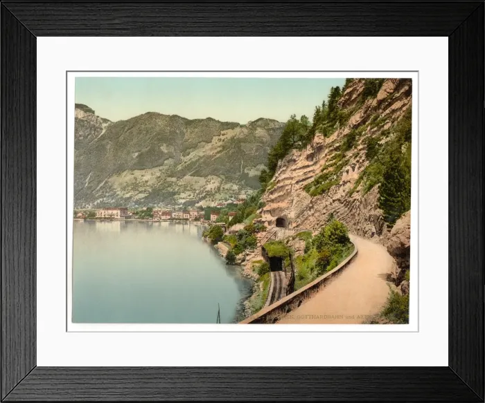 Framed Print : Gothard Tunnel and the Axenstrasse, Lake Lucerne, Switzerlan Framed Print : Gothard Tunnel and the Axenstrasse, Lake Lucerne, Switzerlan
