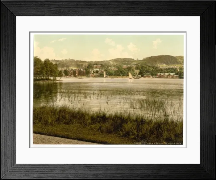 Framed Print : Windermere, Bowness, from Bellisle, Lake District, England Framed Print : Windermere, Bowness, from Bellisle, Lake District, England