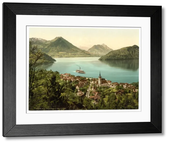 Framed Print : Vitznau and Rigibahn, Lake Lucerne, Switzerland Framed Print : Vitznau and Rigibahn, Lake Lucerne, Switzerland