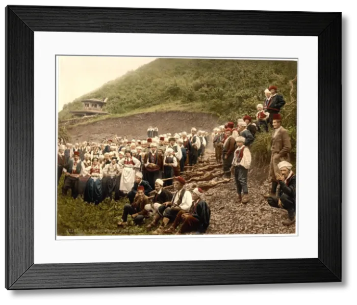 Framed Print : A group of peasants, Bosnia, Austro-Hungary Framed Print : A group of peasants, Bosnia, Austro-Hungary