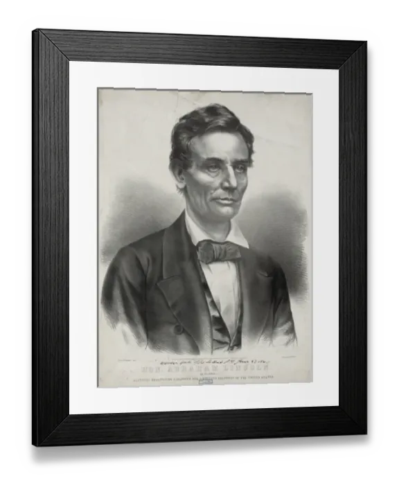 Framed Print : Hon. Abraham Lincoln: of Illinois, national Republican candi Framed Print : Hon. Abraham Lincoln: of Illinois, national Republican candi