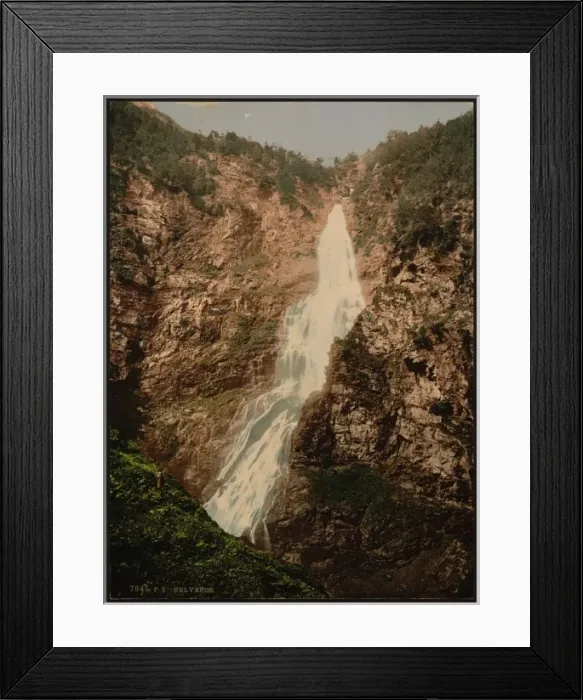 Framed Print : Selvefos (i. e. Sivlefossen) Sognefjord area, Norway Framed Print : Selvefos (i. e. Sivlefossen) Sognefjord area, Norway