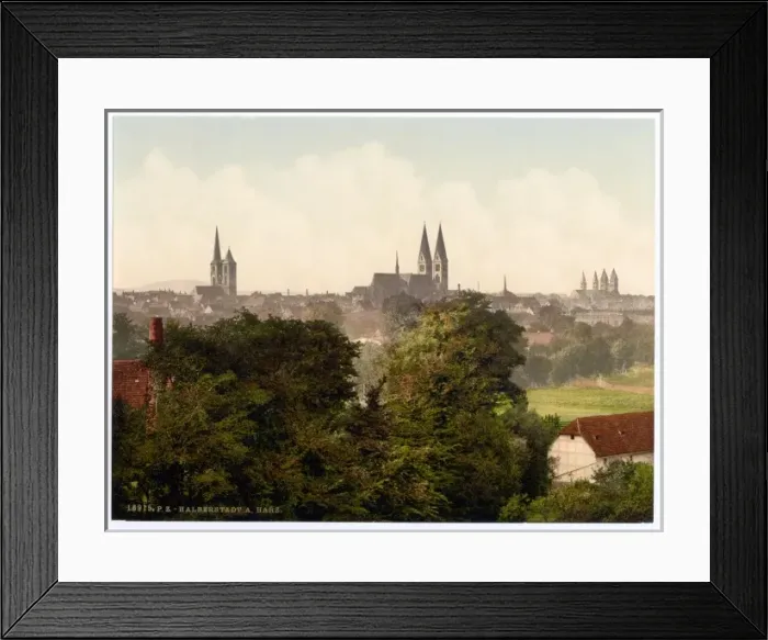 Framed Print : General view, Halberstadt, Hartz, Germany Framed Print : General view, Halberstadt, Hartz, Germany