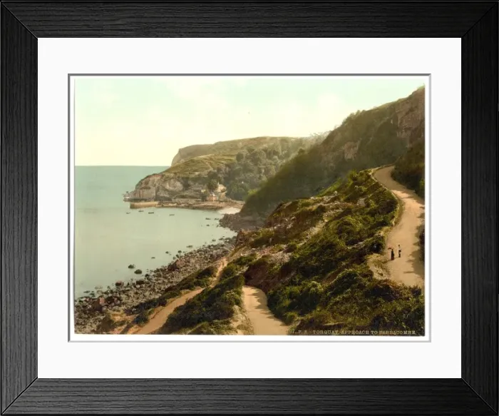 Framed Print : Approach to Babbacombe Beach, Torquay, England Framed Print : Approach to Babbacombe Beach, Torquay, England