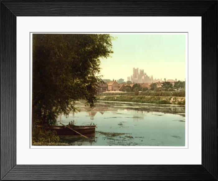 Framed Print : The cathedral from the river, Ely, England Framed Print : The cathedral from the river, Ely, England