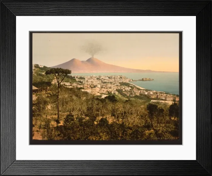 Framed Print : Milan (i. e. Naples) and Mount Vesuvius I, Italy Framed Print : Milan (i. e. Naples) and Mount Vesuvius I, Italy