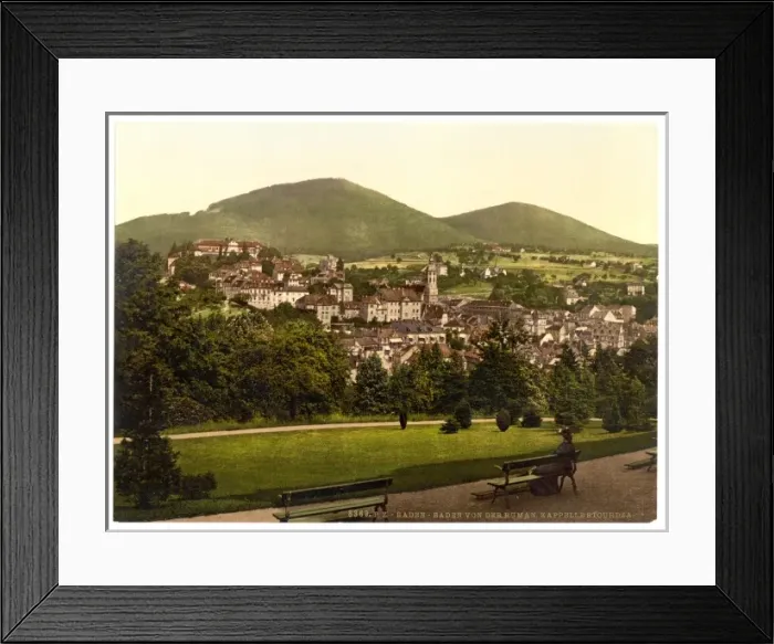 Framed Print : View from the Roman Chapel, Baden-Baden, Baden, Germany Framed Print : View from the Roman Chapel, Baden-Baden, Baden, Germany