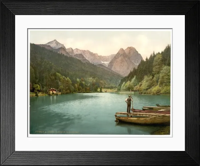 Framed Print : Rissersee, general view, Upper Bavaria, Germany Framed Print : Rissersee, general view, Upper Bavaria, Germany