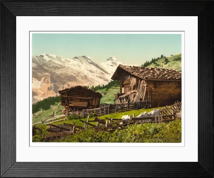 Framed Print : Swiss dwelling, Murren, Bernese Oberland, Switzerland Framed Print : Swiss dwelling, Murren, Bernese Oberland, Switzerland