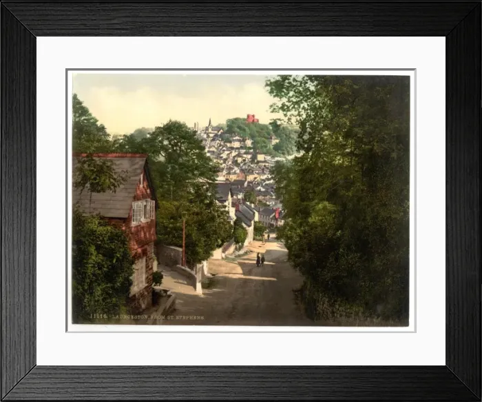 Framed Print : Launceston from St. Stephens, Cornwall, England Framed Print : Launceston from St. Stephens, Cornwall, England