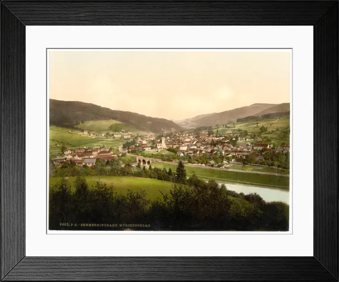 Framed Print : Semmering Railway, Murzzschlag (i. e. Murrzzuschlag), Styria Framed Print : Semmering Railway, Murzzschlag (i. e. Murrzzuschlag), Styria
