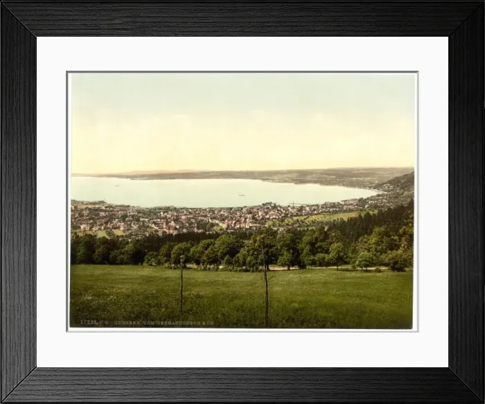 Framed Print : Bregenz from Gabhardsberg, Tyrol, Austro-Hungary Framed Print : Bregenz from Gabhardsberg, Tyrol, Austro-Hungary