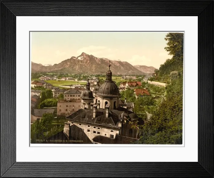 Framed Print : Salzburg, and the Unterberg (i. e. Untersberg), Austro-Hunga Framed Print : Salzburg, and the Unterberg (i. e. Untersberg), Austro-Hunga