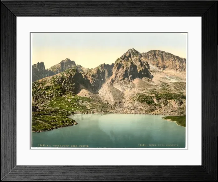 Framed Print : View of the Five Seas, Tatra, Austro-Hungary Framed Print : View of the Five Seas, Tatra, Austro-Hungary