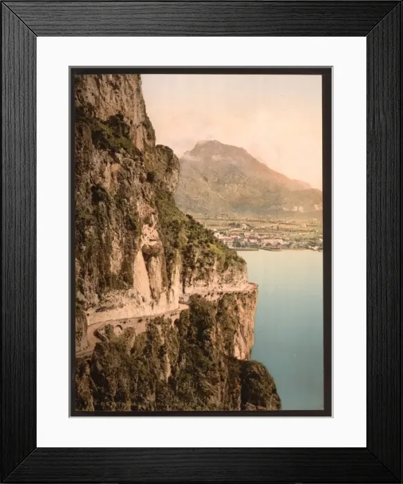 Framed Print : Ponale Road and view of Riva, Lake Garda, Italy Framed Print : Ponale Road and view of Riva, Lake Garda, Italy