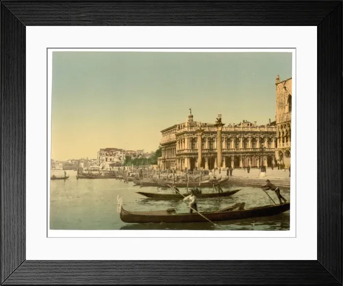 Framed Print : Gondolas and Piazzetta di San Marco, Venice, Italy Framed Print : Gondolas and Piazzetta di San Marco, Venice, Italy