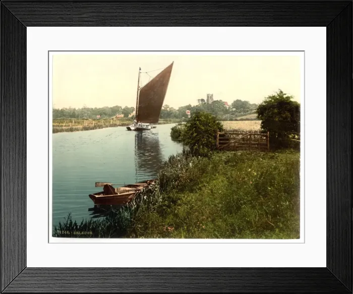 Framed Print : View on the river, Belaugh, England