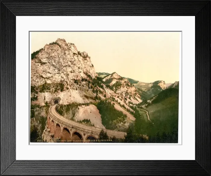 Framed Print : Semmering Railway, viaduct over the Kalte Rinne, Styria, Aus Framed Print : Semmering Railway, viaduct over the Kalte Rinne, Styria, Aus