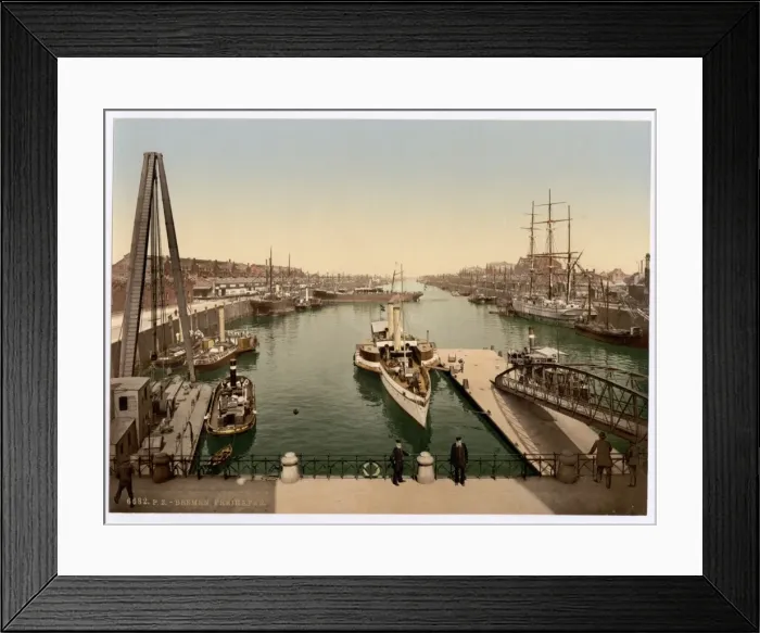 Framed Print : The Harbor (Free Port), Bremen, Germany Framed Print : The Harbor (Free Port), Bremen, Germany