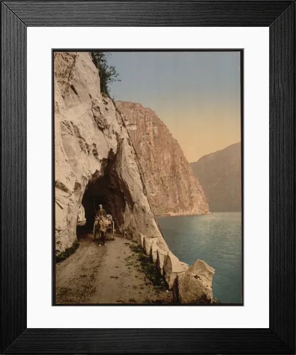 Framed Print : Road to Vorinfos (i. e. Voringsfoss) Hardanger Fjord, Norwa Framed Print : Road to Vorinfos (i. e. Voringsfoss) Hardanger Fjord, Norwa