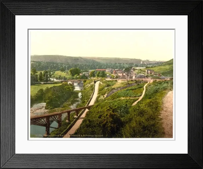 Framed Print : Railway station and Rothern Bridge, Torrington, England Framed Print : Railway station and Rothern Bridge, Torrington, England