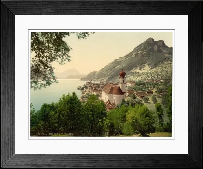 Framed Print : Gersau and Pilatus, Lake Lucerne, Switzerland Framed Print : Gersau and Pilatus, Lake Lucerne, Switzerland