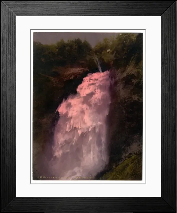 Framed Print : Reichenbach, the Upper Falls, lighted by Bengal lights, Bern Framed Print : Reichenbach, the Upper Falls, lighted by Bengal lights, Bern