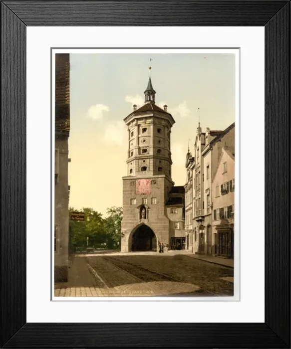 Framed Print : Wertachbruckerthor (i. e. Wertachbruckertor), Augsburg, Bavar Framed Print : Wertachbruckerthor (i. e. Wertachbruckertor), Augsburg, Bavar