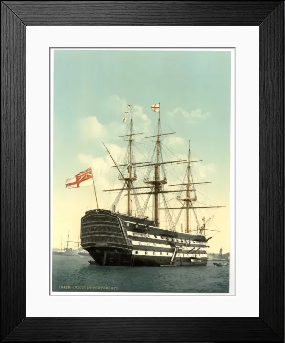 Framed Print : The Victory (Nelsons Flagship), stern, Portsmouth, England Framed Print : The Victory (Nelsons Flagship), stern, Portsmouth, England