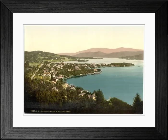 Framed Print : Portschach on Worthersee, Carinthia, Austro-Hungary Framed Print : Portschach on Worthersee, Carinthia, Austro-Hungary