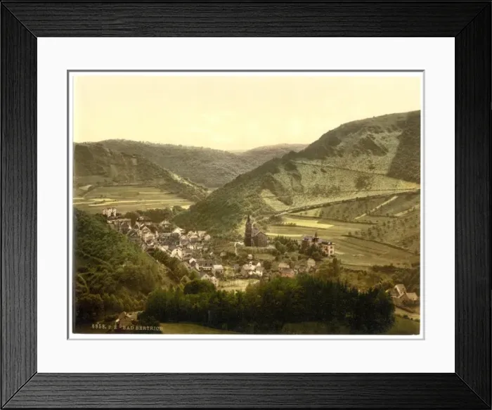 Framed Print : Bertrich Baths (i. e. Bad Bertrich), Moselle, valley of, Germ Framed Print : Bertrich Baths (i. e. Bad Bertrich), Moselle, valley of, Germ