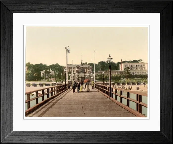 Framed Print : From the bridge, Heringsdorf (i. e. Seebad Heringsdorf), Pom Framed Print : From the bridge, Heringsdorf (i. e. Seebad Heringsdorf), Pom