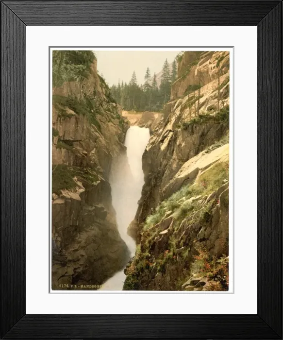 Framed Print : Grimselstrasse, Handegg Falls, II, Bernese Oberland, Switzer Framed Print : Grimselstrasse, Handegg Falls, II, Bernese Oberland, Switzer