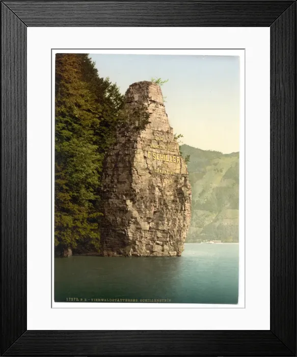 Framed Print : Brunnen, Schillerstein, Lake Lucerne, Switzerland Framed Print : Brunnen, Schillerstein, Lake Lucerne, Switzerland