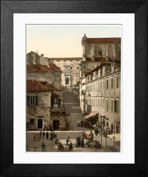 Framed Print : Ragusa, Jesuit Church and military hospital, Dalmatia, Austr Framed Print : Ragusa, Jesuit Church and military hospital, Dalmatia, Austr