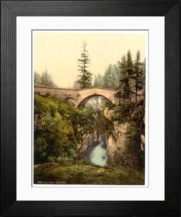 Framed Print : Upper Engadine, Ota Bridge, Grisons, Switzerland Framed Print : Upper Engadine, Ota Bridge, Grisons, Switzerland