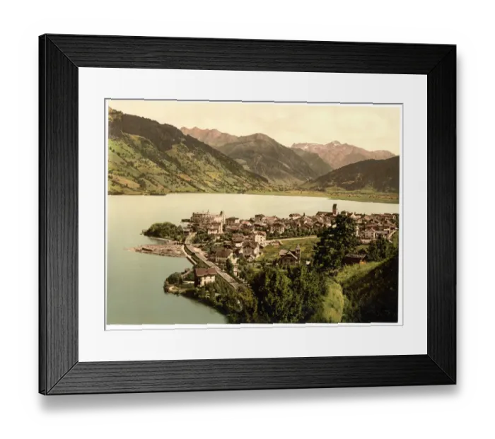 Framed Print : Zell on the lake (i. e. Zell am See) from the Kalvarienberg Framed Print : Zell on the lake (i. e. Zell am See) from the Kalvarienberg