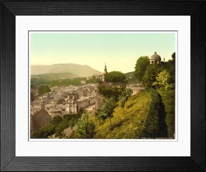 Framed Print : The terrace of the New Castle, Baden-Baden, Baden, Germany Framed Print : The terrace of the New Castle, Baden-Baden, Baden, Germany