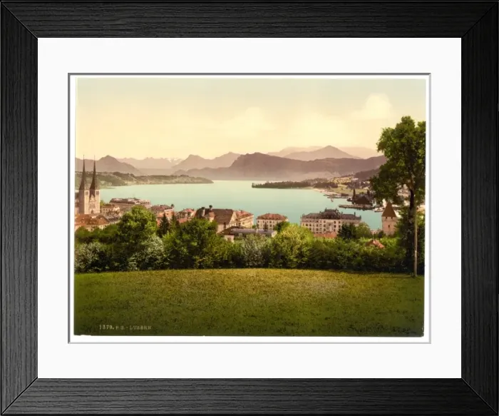 Framed Print : The lake and panorama of the Alps, Lucerne, Switzerland Framed Print : The lake and panorama of the Alps, Lucerne, Switzerland