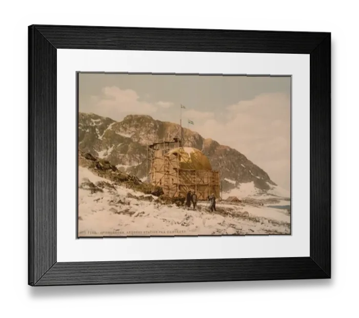 Framed Print : Andrees Station at Danskoen (i. e. Danskoya), Spitzbergen Framed Print : Andrees Station at Danskoen (i. e. Danskoya), Spitzbergen